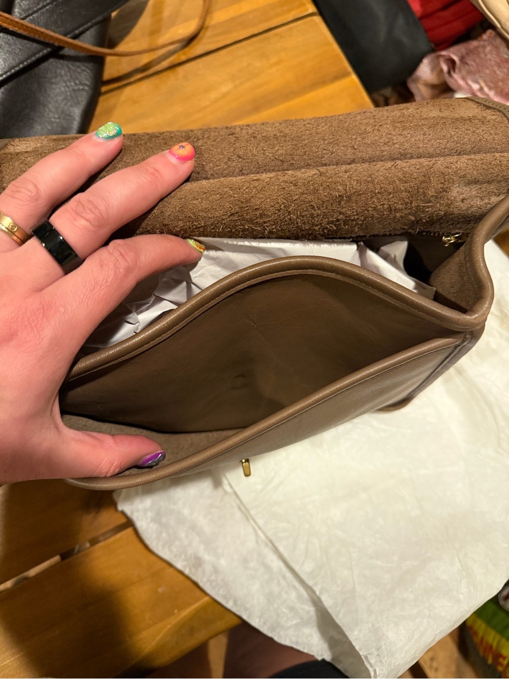 Coach Vintage Taupe Leather Willis Bag #9927 - Picture 12 of 16